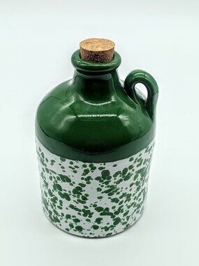 Handmade Cipa Agricola Ostuni Green Terracotta Clay Jug